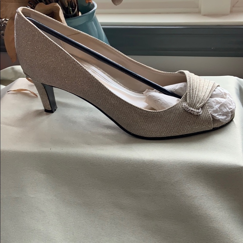 Caparros Peep Toe Heels {Nude Glimmer}